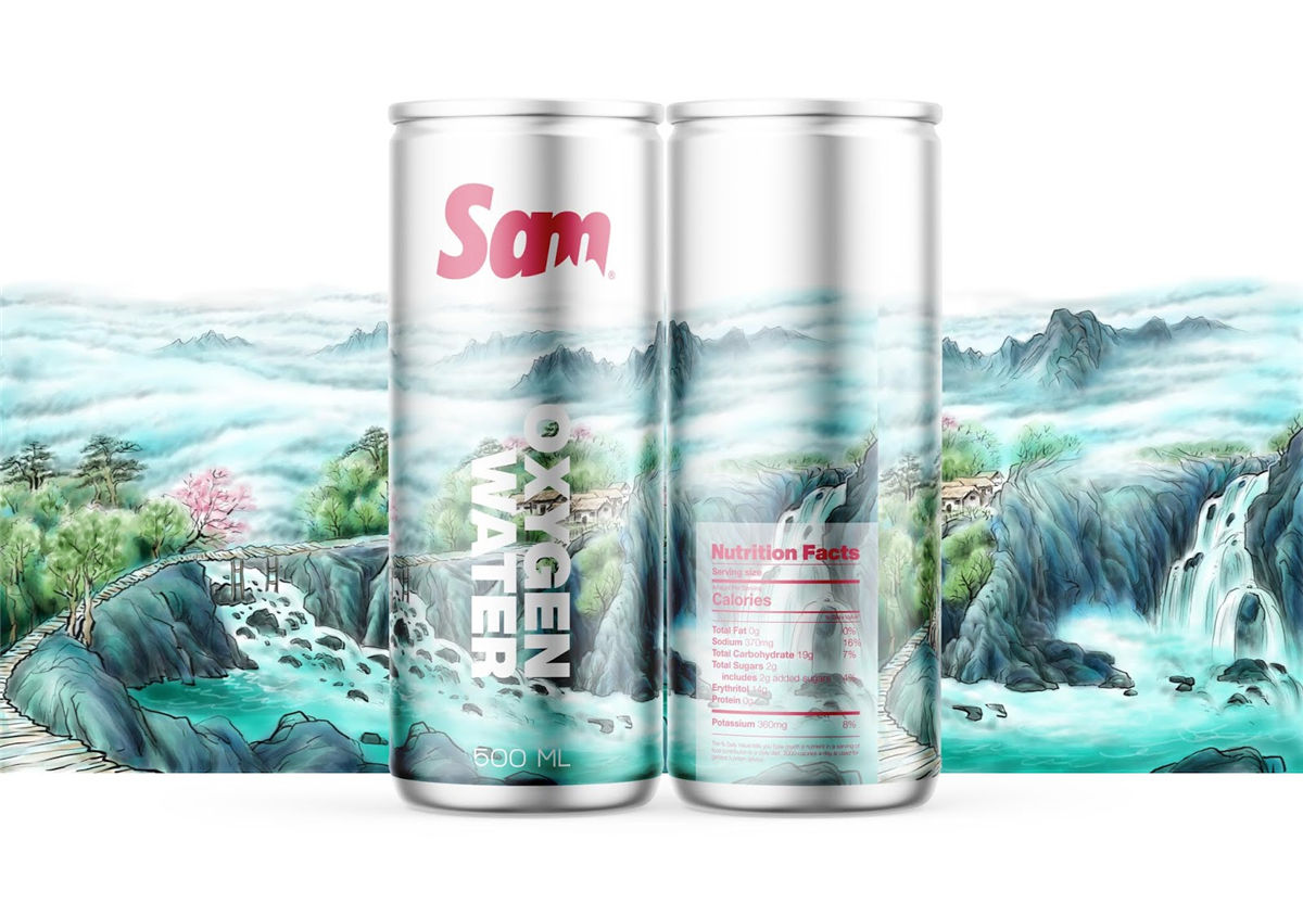 水墨風(fēng)格灌裝礦泉水包裝設(shè)計(jì)(圖3)