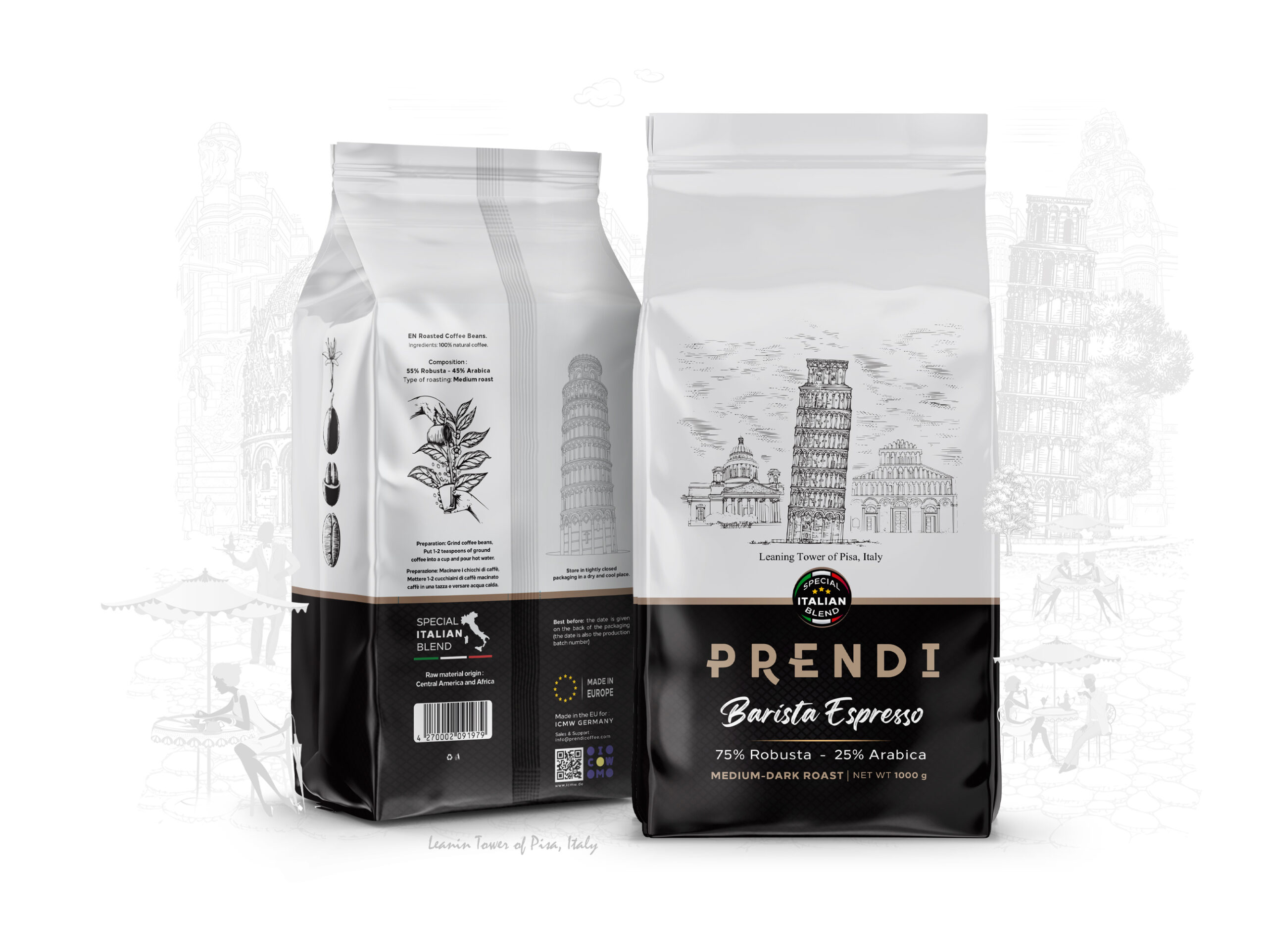 意大利咖啡豆包裝袋這樣設(shè)計(圖2) 意大利咖啡豆包裝袋這樣設(shè)計(圖2)