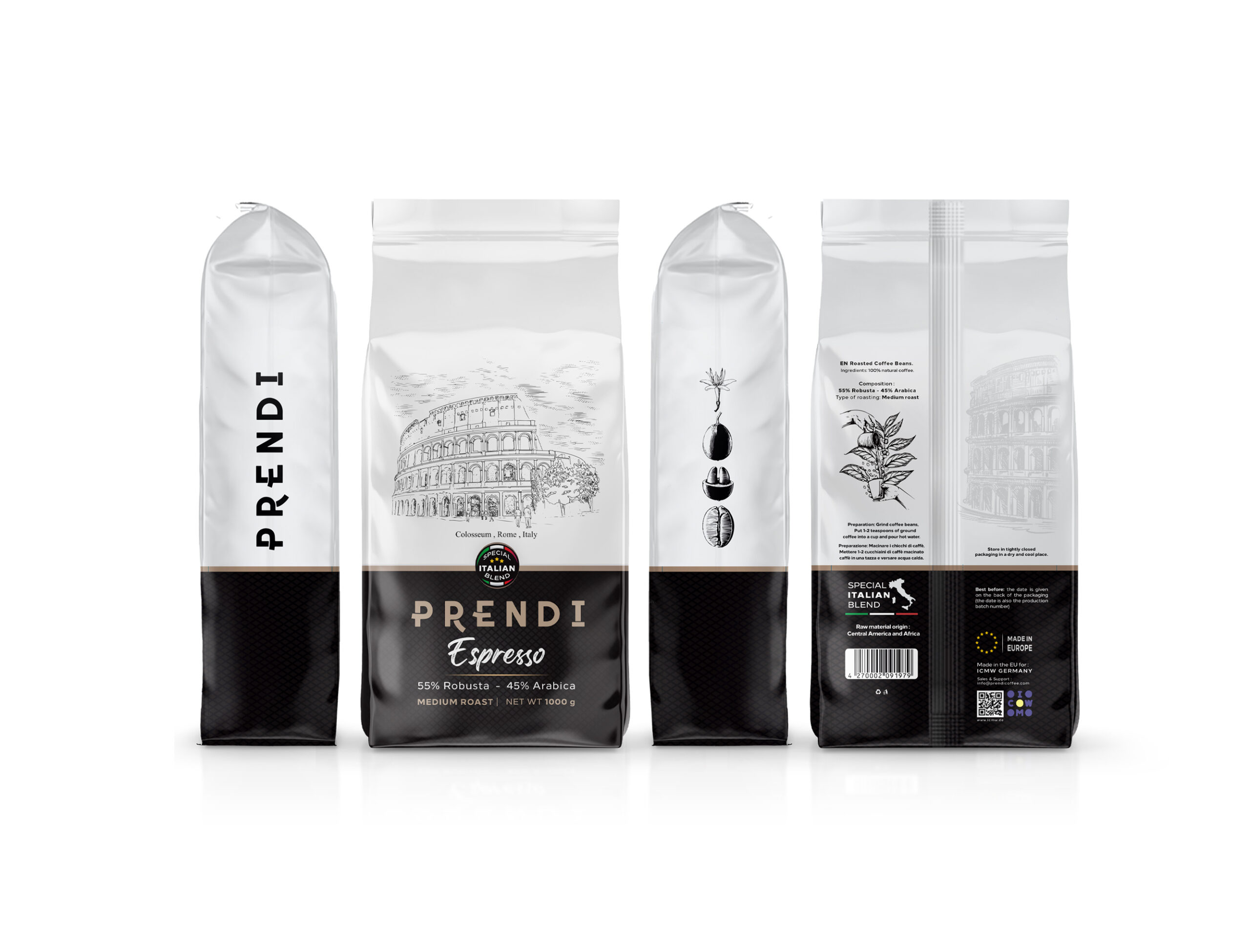 意大利咖啡豆包裝袋這樣設(shè)計(圖6) 意大利咖啡豆包裝袋這樣設(shè)計(圖6)