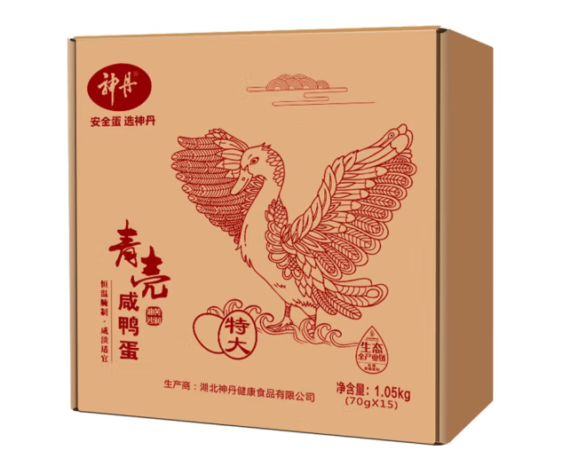 青殼咸鴨蛋外包裝盒設(shè)計(jì)作品欣賞(圖1)