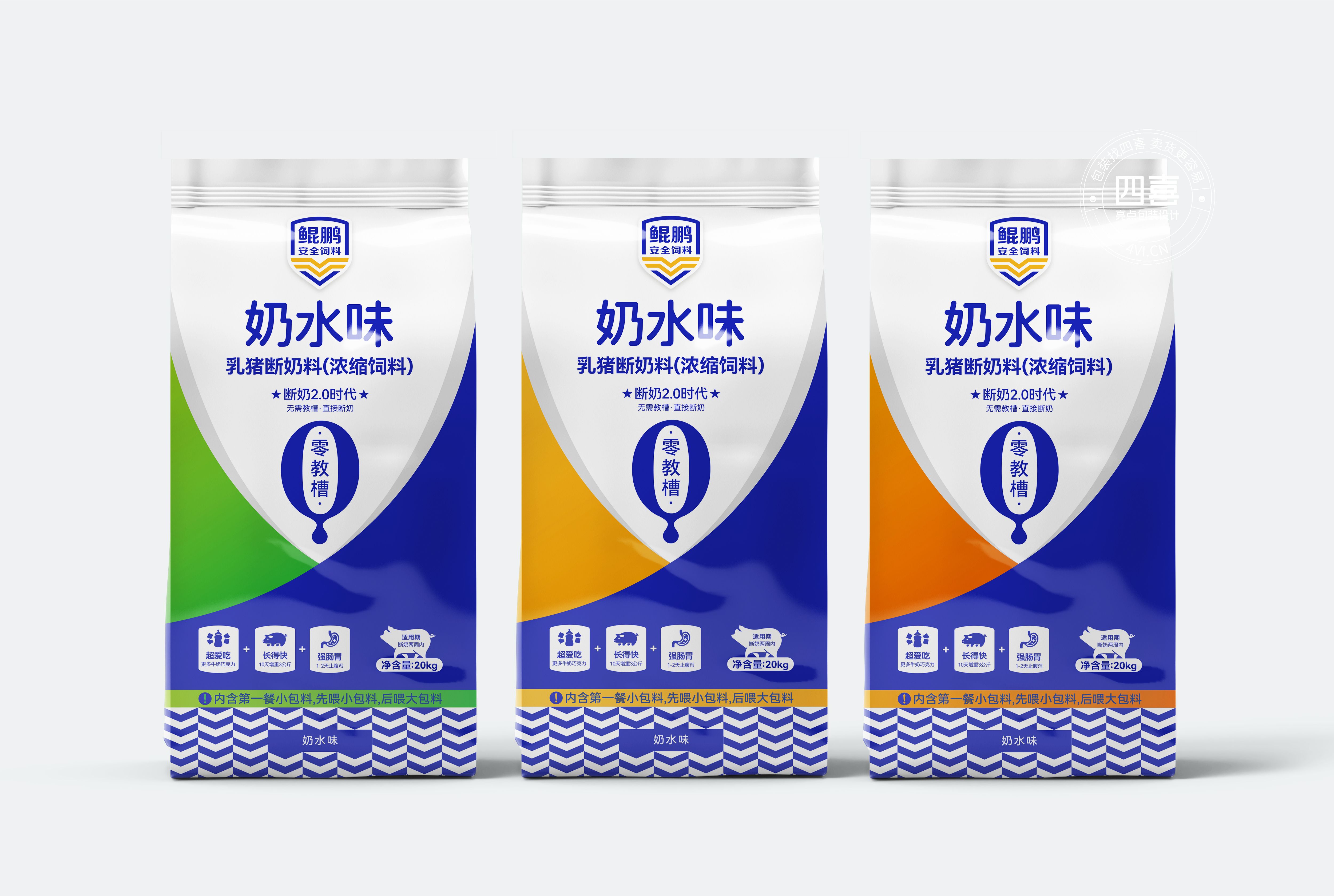 乳豬斷奶料包裝袋如何設(shè)計(jì)(圖1) 乳豬斷奶料包裝袋如何設(shè)計(jì)(圖1)