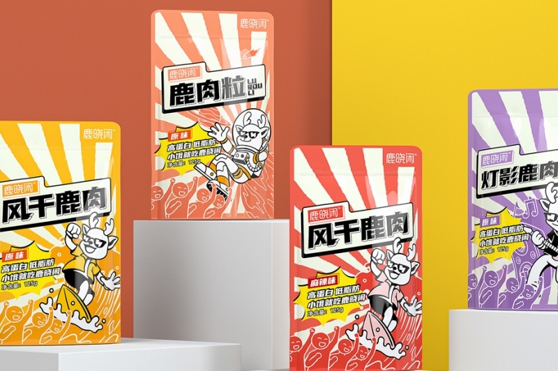 鹿曉閑風(fēng)干鹿肉包裝設(shè)計