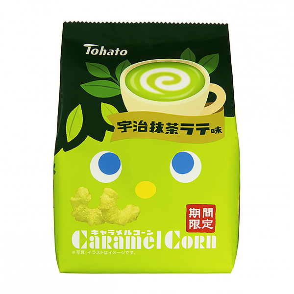 焦糖玉米宇治抹茶拿鐵味包裝設計欣賞(圖1)