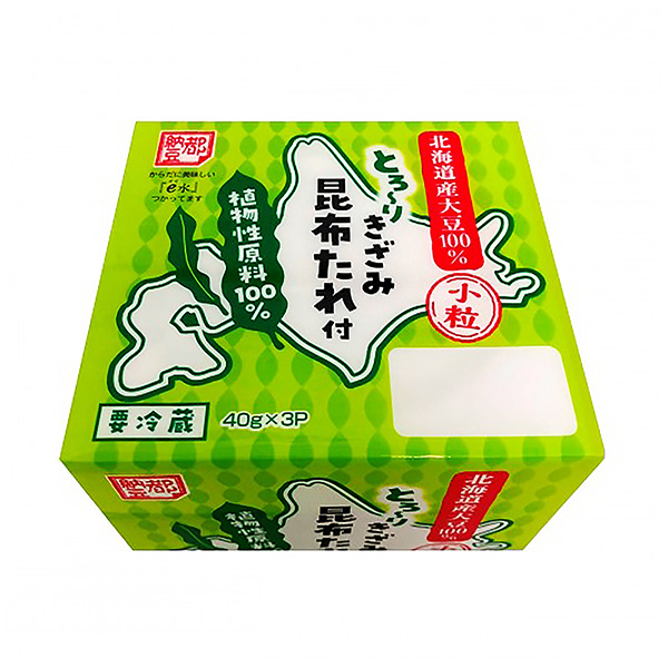 食品飲料包裝設(shè)計帶有粘稠海帶的國產(chǎn)小粒納豆小杉食品(圖1)