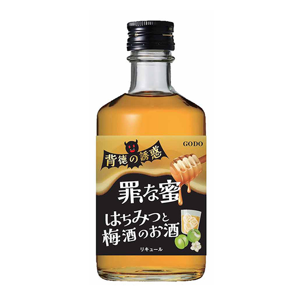背德的誘惑“罪孽之蜜”蜂蜜和梅酒的酒聯(lián)合酒精食品飲料包裝設(shè)計(jì)(圖1)