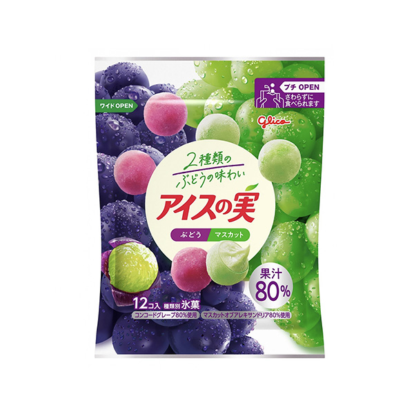 包裝設(shè)計(jì)欣賞冰淇淋的果實(shí)＜葡萄麝香葡萄＞ (江崎格力高) (圖1)