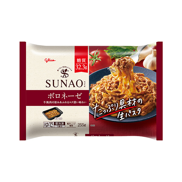 包裝設計欣賞SUNAO大量配料的生意大利面博羅內(nèi)塞(江崎格力高) (圖1)